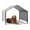 Gray, variant on WDZS Dog Shade, 4'x4'x3.3' Dog Tent Outdoor Dog Shelter for Outside Large Dogs, Sun Rain Snow Canopy for Big Animal with Waterproof Cover, Ground Stake,Gray