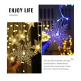 3.2M Christmas Snowflakes String Lights Flashing Fairy Curtain Lights