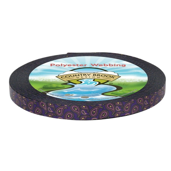 Country Brook Design® Purple Paisley Lite Tape (1/2 Inch, 10 Yards)