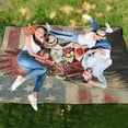 thumbnail image 6 of Extra Large Picnic Beach Blanket Waterproof Sand Proof Portable Outdoor Mat Retro Chicken with American Flag 60x80, 6 of 9