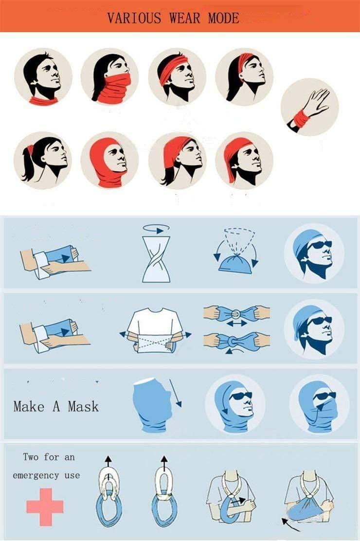 Magic Headwear Lines Spots Outdoor Scarf Headbands Bandana Mask Neck Gaiter Head Wrap Mask Sweatband