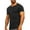 Black, variant on Leesechin Mens Fitted T Shirts , Basic V Neck T Shirts for Men
