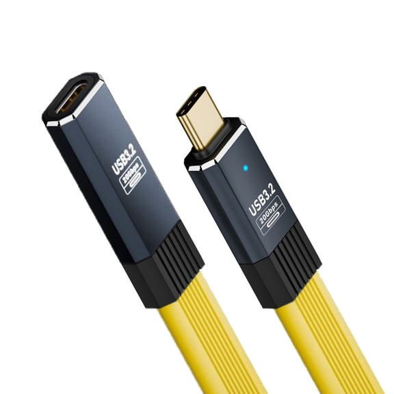 Chenyang USB4 Male to Female Extension Cable 20Gbps Flat Slim FPC Cable with 100W and 8K 5K USB4.0 Type-C Compatible with Thunderbolt3/4