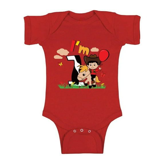 Awkward Styles Cowboy Birthday Baby Bodysuit Short Sleeve Cowboy Gifts for 1 Year Old First Birthday Baby Bodysuit 1 Year Old Shirt My 1st Birthday Gifts for Birthday Boy Birthday Gifts