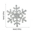 thumbnail image 3 of HOARBOEG Brooch for Men or Women Wedding Silver Snowflake Chest Simulation Rhinestone Crystal Pull Pin Christmas, 3 of 3
