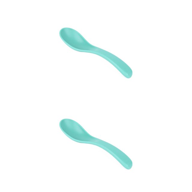 Inteprter Cuchara antiadherente ligera para revolver, cucharas para la cena, cucharas soperas multiusos, suministros de cocina, cucharón de Verde 2piezas