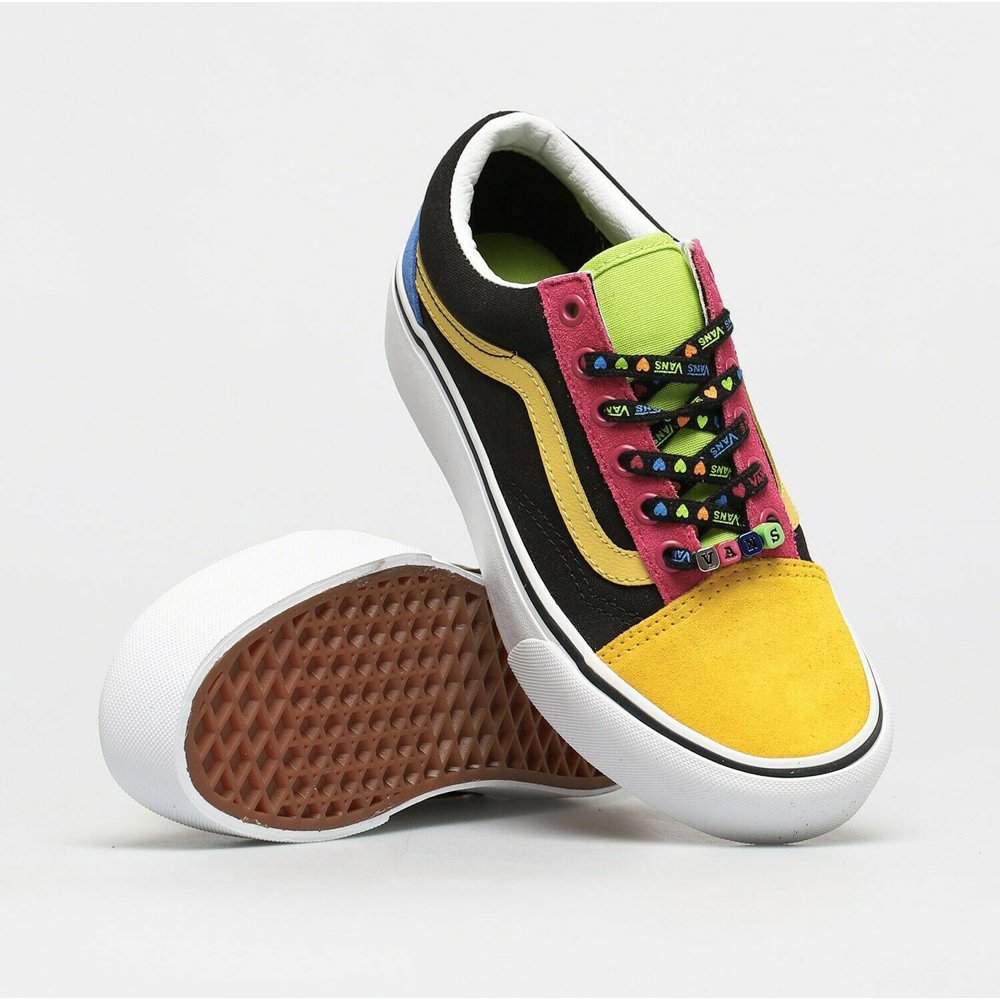 old skool platform white vans