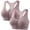 Rose Gold, variant on 2 PC Zip Front Bras Women Wireless Breathable Racerback Sports Bra Push up Workout Tank Top