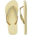 thumbnail image 1 of Womens Flip Flop Glitter T-Strap Thong Sandals Summer Shoes, 1 of 8