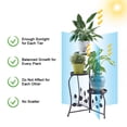 thumbnail image 4 of DAZONE Metal Plant Stand Indoor Outdoor, 3 Tiered Flower Pot Stand, 11 Inch Short Heavy Duty Plant Holder for Multiple Plants, Rustproof Corner Display Shelf for Garden, Patio, Balcony, Black, 4 of 12