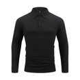 thumbnail image 2 of New Men's Long Sleeve Shirt in A Solid Color with A Lapel Suitable for Casual Wear Mens Tops Tee Shirts Mens Shirts Black L, 2 of 6