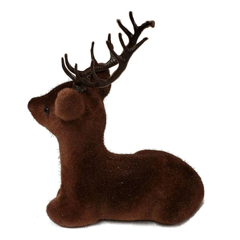 Miniature Plastic Deer - One Dozen Tiny German Craft Figurines