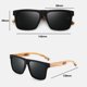 thumbnail image 2 of Vidrios cuadrados polarizados de madera de la moda casual de las gafas de sol, hechos de bambú, 2 of 5