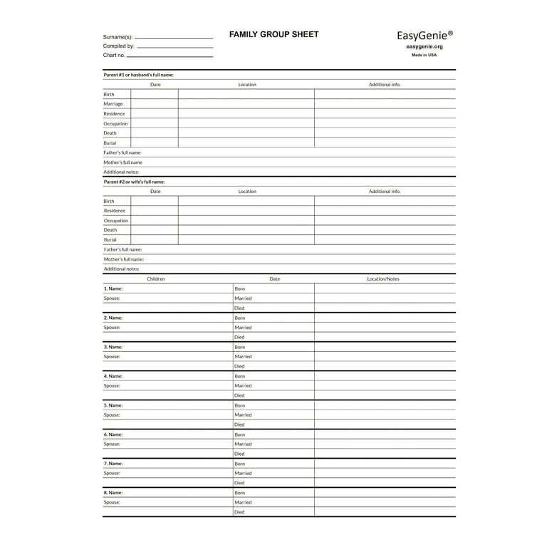 Blank Genealogy Charts & Forms Starter Kit (7 types/40 sheets) - Walmart.com blank-genealogy-charts-forms-starter-kit-7-types-40-sheets-walmart-com