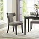 Modway Courbe Milieu du Siècle Tissu Rembourré Moderne avec Clou Garniture en Granit, une Chaise – image 4 sur 5