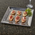 thumbnail image 5 of Artisan T8971CO Hammered Stainless Steel Serving Tray Set of 2, 5 of 6
