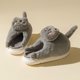 thumbnail image 1 of Pantuflas de invierno para mujer con dibujos de gatos, bonitas pantuflas de algodón para el hogar, nuevas pantuflas de invierno de suela suave, gruesas y cálidas para parejas, 1 of 6