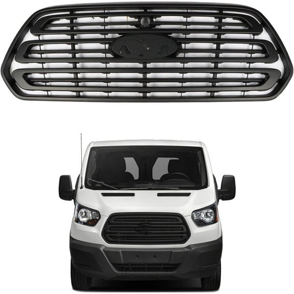 LABLT Front Bumper Grille Black Replacement for Transit 150 250 350 2015 2016 2017 2018 2019 CK4Z17E810AA FO1200587
