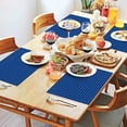 thumbnail image 2 of Blue Black Geometric Pattern Summer Placemats Table Placemats Set Of 4-Linen Kitchen Washable Placemats Table Mats 11.8"x17.7" Non-Slip Heat Resistant, 2 of 6