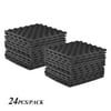 Tomshoo Studio Acoustic Foams Panels Sound Insulation Foam 30 * 30cm/ 12 * 12in, Pack of 24pcs, Dark Gray