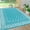 Bordered Teal, variant on Waterproof Outdoor Rug 8x10, Reversible Plastic Straw Patio Camping Rug, Indoor Outdoor RV Mat Carpet for Deck, Camper, Porch, Balcony, Backyard, Picnic, Leaf Grey