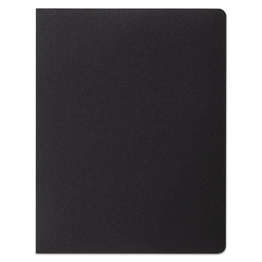 Opaque Plastic Presentation Covers for Binding Systems, Black, 11.25 x 8.75, Unpunched, 25/Pack | Bundle of 2 Packs
