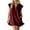 Wine, variant on Womens Cap Sleeve Half Zip Ruffle Mini Dress Loose Fit Lapel V Neck Sleeveless Frill Hem Short Dress with Pockets