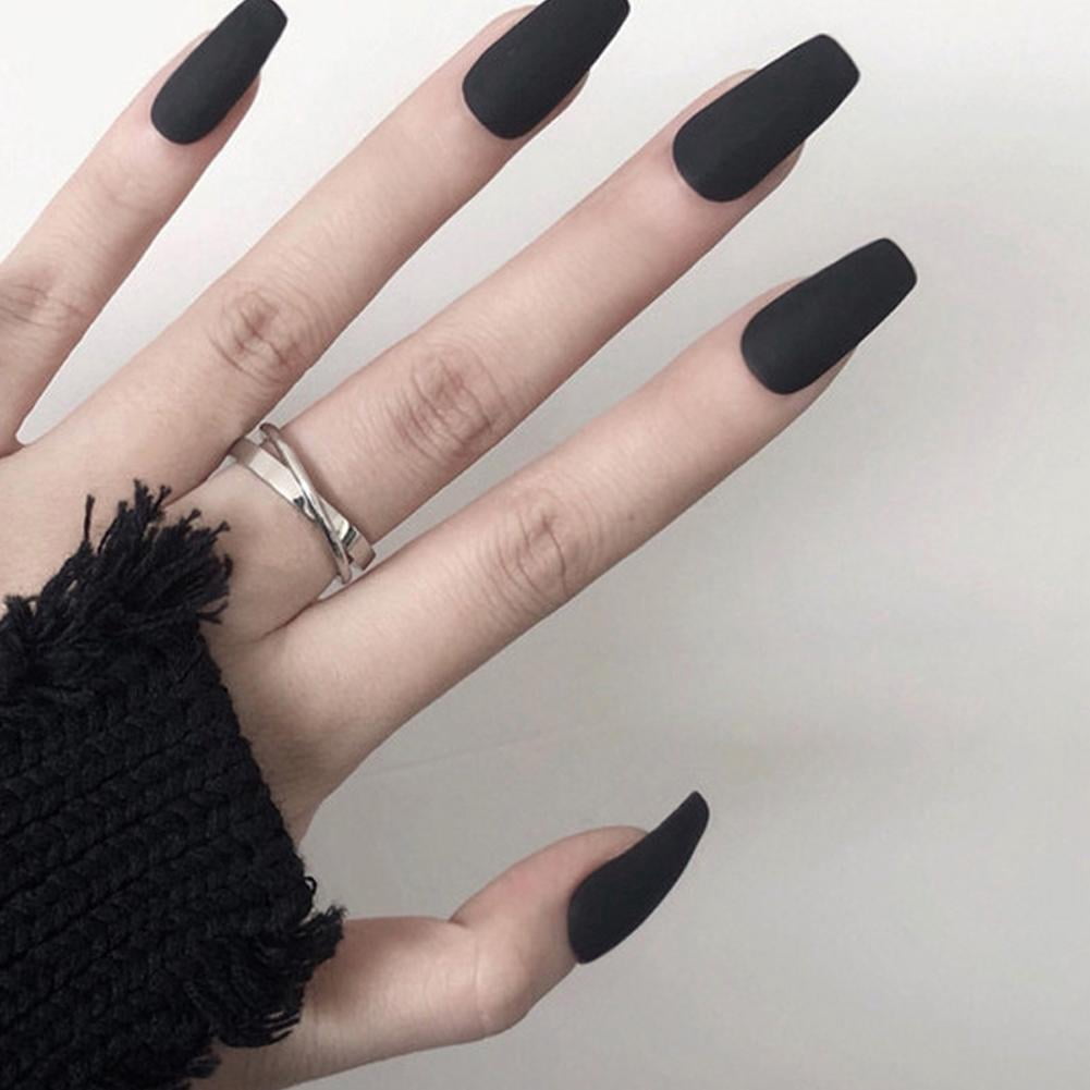 Matte Ballerina Fake Nail Tips Wearable False Nails Full Cover Artificial Coffin Acrylic Nails Diy Nail Art Tool
