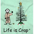 thumbnail image 2 of Life is Crap Funny Christmas Tree Men's Big & Tall Crewneck Graphic Tee Brisco Brands 2X, 2 of 5