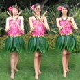 thumbnail image 5 of Conjunto de disfraz de guirnalda de faldas de hierba de hojas de flores hawaianas para niños y niñas, recuerdos de fiesta en la playa JM, 5 of 5