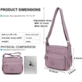 thumbnail image 3 of Pealwel Bolso de hombro para mujer, espacioso, con múltiples bolsillos, bolso cruzado para mujer, bolso con asa superior, 3 of 5