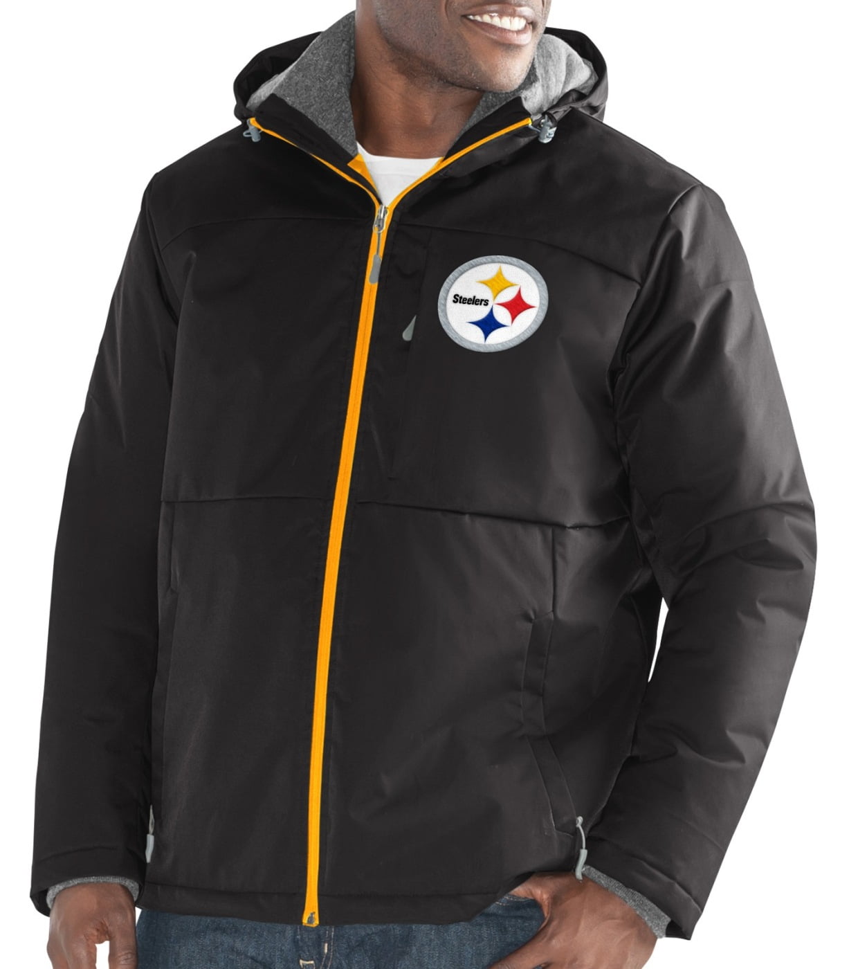 Pittsburgh Steelers Men's NFL G-III "Points" Full Zip Polyfill Dobby Jacket by G-III Sports