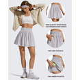 thumbnail image 5 of G4Free Chillwhisp High Waisted Tennis Skirts for Women - 15" Flowy Golf Skort Athletic Inner Shorts with 4 Pockets, 5 of 7