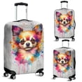 thumbnail image 2 of Watercolor Drip Chihuahua Pop Art Colorful Portrait Artwork Travel Luggage Cover Dog Lover Gifts Idea Suitcase Dust Protective Decor - 01009, 2 of 5