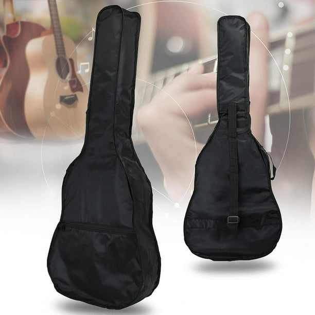 Estuche para guitarra acústica Oxford repelente al agua Bolsa duradera Un bolsillo Correas de hombro ajustables Mochila para guitarra Funda para guitarra Estuche para almacenamiento Transporte Vi
