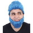 thumbnail image 6 of Beast Wig & Beard | Blue Cosplay Halloween Wig | Premium Breathable Capless Cap, 6 of 8