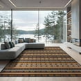 thumbnail image 2 of ODIKA 6'x9' Washable Area Rug Chindi Knit Striped Boho Southwestern Banded Motifs Multi Rag Flowing Dynamic for Dining Room, Under Table, Office Décor, Non-Slip Chair-Friendly, 2 of 7