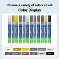 thumbnail image 1 of 12-Pack Light Gray Tile Grout Repair Pens with 12 Precision 2.5mm Replacement Tips - SGS-Certified Waterproof & Mold-Resistant Formula, 15-Minute Quick-Dry for 2-5mm Narrow Gaps, Wall/Floor Tile, 1 of 7