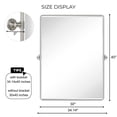 thumbnail image 5 of TEHOME Brushed Nickel Pivot Bathroom Mirror, 30x40 inches, Metal framedd Rectangle, Tilting Beveled Vanity Mirror, 5 of 10
