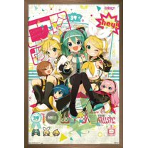 Hatsune Miku - Hey Wall Poster, 14.725" x 22.375", Framed