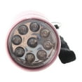 thumbnail image 3 of 2X Outdoor Mini Pink Rubber Coated 9-LED Flashlight Torch, 3 of 8