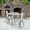 Silver, variant on Emma + Oliver Commercial Grade 30" Round Red Metal Indoor-Outdoor Table Set with 2 Cafe Chairs