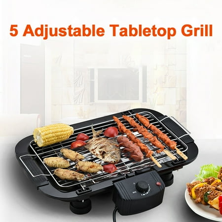 Smokeless Indoor Outdoor Electric Grill Portable Tabletop Kitchen Bbq Grills Adjustable Temperature Control Removable Water Filled Drip Tray 2000w Black Plug Canada Smokeless Indoor Outdoor Electric Grill, Indoor Outdoor Grills