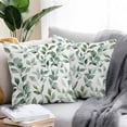 thumbnail image 2 of Eucalyptus Leaf Outdoor Pillow Covers Pack of 2 Green Plant Watercolor Leaf Waterproof Throw Pillow Covers Decorative Cushion Cases for Patio Garden Tent Balcony Couch 16x16 inch, 2 of 8
