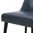 thumbnail image 6 of CHITA Modern Faux Leather Upholstered Kitchen & Dining Room Chairs Set of 2, Wood Legs, Navy Blue, 6 of 8