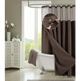 thumbnail image 1 of homeroots Lit et Salle de Bain 399757 Brun Moderne à Carreaux Rideau de Douche et Doublure Ensemble, 1 of 1