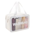 thumbnail image 1 of Bolso claro del maquillaje del bolso del maquillaje de la prenda impermeable del PVC Bolso claro grande de la organización del artículo de tocador del viaje, 1 of 5