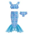 thumbnail image 3 of Queue de Sirène pour Filles Maillot de Bain de Protection Maillot de Bain de Protection pour Tout-Petits Maillot de Bain de Course pour Filles Shorts de Bain pour Enfants Maillot de Bain d'Été pour Filles Maillot de Bain Imprimé Trois Pièces pour Tout-Petits Bikini pour Enfants, 3 of 7