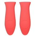 thumbnail image 1 of Silicone Hot Handle Holder - Red Heat Protecting Silicone Handle for Lodge Cast Iron Skillets with Keyhole Handle, 1 of 3