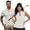 White and Black Polka Dot, variant on HUIACONG Polka Dot Matching Golf Shirts for Couples Sleeveless Golf Shirts for Women Moisture Wicking Mens Short Sleeve Collared Golf Shirt Quick Dry Lightweight Man S